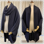 ★イギリス製wool 100%着物カーディガン　モモンガ　マーガレット　スリーブショール