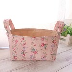 ぽいぽい入る布バスケット  クラシカルな薔薇模様