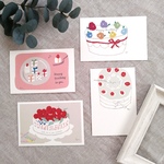 ● Birthday card / バースデーカード / ケーキ / ポストカード / 4枚set