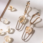 一点もの／Spring charm collection／シトリンゴールド／イヤーカフチャーム／天然石