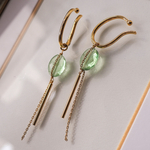 Spring charm collection／イヤーカフチャーム／フローライト／グリーン／天然石／春