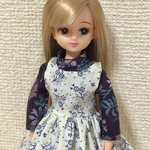 リカちゃん リバティのワンピースとエプロンのセット