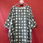 北欧 おにぎり水玉 ワンピース　gray