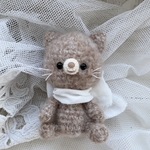 大きめリボンのねこちゃん＊ブラウン１