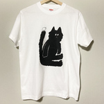Lサイズ　ゴーレムと黒猫　Tシャツ