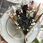 ドライフラワーブーケ　スワッグ　赤バラアンティーク①