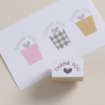 マステと合わせてプレゼントになるハート❤︎とthank youのラバースタンプ〈ゴム印はんこ〉