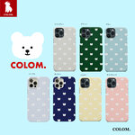 白くま。ブルー青空。パターン【COLOM.コロ。】かわいいおしゃれスマホケース　シンプルデザイン