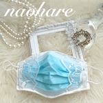 再再再販　数量限定　マスクカバー　不織布マスクカバー　刺繍　スワロフスキー　エレガント　華やか　マスク　春マスク　スワロマスク　ホワイトデー　不織布マスクが見えるカバー　2重マスク