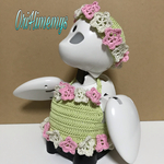 セット　春の花かんむり　お花付き帽子・お花付きエプロンドレス　分身ロボットオリヒメ用
