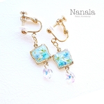 本物のお花のピアス/イヤリング　レジンアクセサリ―