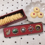 ビジュー缶カデット　絞りクッキー缶　お菓子のミカタ　ホワイトデー