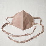 【 新作 】 mignon 紐マスク Ｗリング マスク 春マスク 春色 布マスク リボンマスク 不織布フィルター くすみピンク