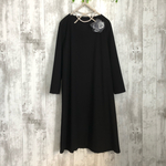 Mサイズ❀綺麗な形の黒フォーマルシンプルAラインワンピース