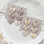 retro cat *:.。 3連ハート pierce / earring