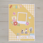 スクラップブッキング  A4サイズ  縦  thank you ＊イエロー＊