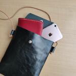 本革ヌメ革　レザー　サコッシュ　　財布、スマホ入れに　ポーチ