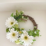 フラワーハーブリース　マーガレット　ハンドメイド