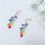 【人気再販】にじいろ チェコガラス の 彩り ピアス/イヤリング