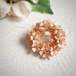 桜のリースブローチ