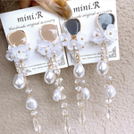 フラワービジューパールピアス