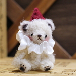 もふもふピエロのクマさん（アイボリー）