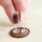♡赤白ワイン🍷 (ミニチュアフード. フェイクフード. ハンドメイド. ドール用品小物)