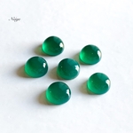グリーンオニキスAAA ラウンド カボション6×6mm 4粒　天然石パーツ販売