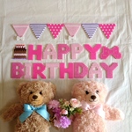 roco様✿【アイロンビーズ・イベント】 オーダーメイド✿ピンクのHAPPYBIRTHDAYガーランド