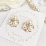再販 お呼ばれ パール ビジュー ピアス イヤリング 結婚式 ウェディング  ブライダル