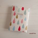 母子手帳ケース • お薬手帳ケース • 通帳 ケース　　* Tear Rainy Drops　　　　col. ナチュラル