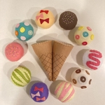 【再販⑧＊送料無料】フェルトままごと＊アイスクリーム屋さんセット