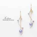 小さな星と揺れるパール(426) ピアス/イヤリング/ノンホールピアス/樹脂ピアス