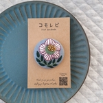 一輪の花　刺繍　ブローチ　ヘアゴム　北欧