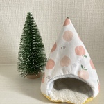 ハムスターのあったかテント　桃柄🍑