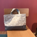 【Sale! 即納】北欧レッスンバッグ　持ち手ライトグレー