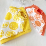 【受注】オレンジ柄🧡💛🍊犬服
