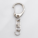 キーホルダー用金具 5個 回転カン付ナスカン アクセサリー パーツ ニッケルメッキ プラバンプラ板