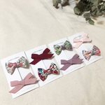LIBERTY * リボンヘアクリップ  2つset  pink
