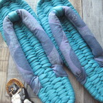 布ぞうり：kanamatsuOさまご予約品＊peparmint blue27.5cm/北欧モダン