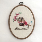 with dogs様オーダー品☆犬の手刺繍のポートレート
