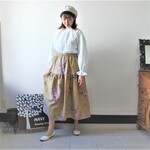 リネンの春一番スカート