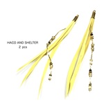 2pcs★slim feather tassel・canary yellow（カラフルフェザー&ビジュータッセル）