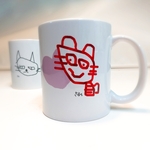 ほっこりマグカップ　赤い猫