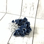 水玉デニムシュシュ 