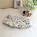 首元に優しいあったかさを*６重ガーゼプチマフラーorネックウォーマー＊イングリッシュガーデン*ブルー*ボタニカルフラワー*ナチュラルカラー優しい色合い