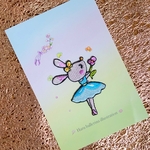 ワッペン　うさぎのバレリーナ