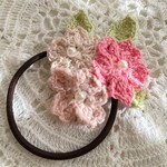桜のヘアゴム②・レース編み
