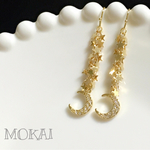 再販開始です☆星屑のピアス☆月と一緒に☆GOLD
