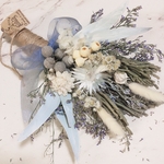 【限定1】ダリア×ブルニア×ユーカリ　WHITE×BOTANIST スワッグ　ブーケ